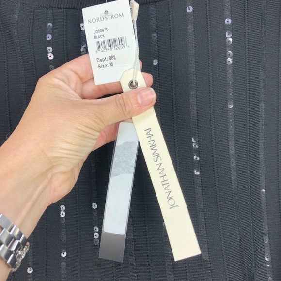 NWT Jonathan Simkhai Sequin Pleated A line Skirt M - Picture 4 of 9